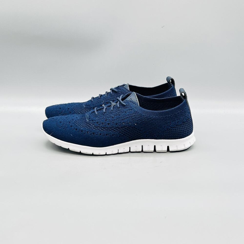 Cole Haan Shoes Womens 7 Blue Knit Zerogrand Low Top Athletic Sneakers Comfort - Picture 4 of 11